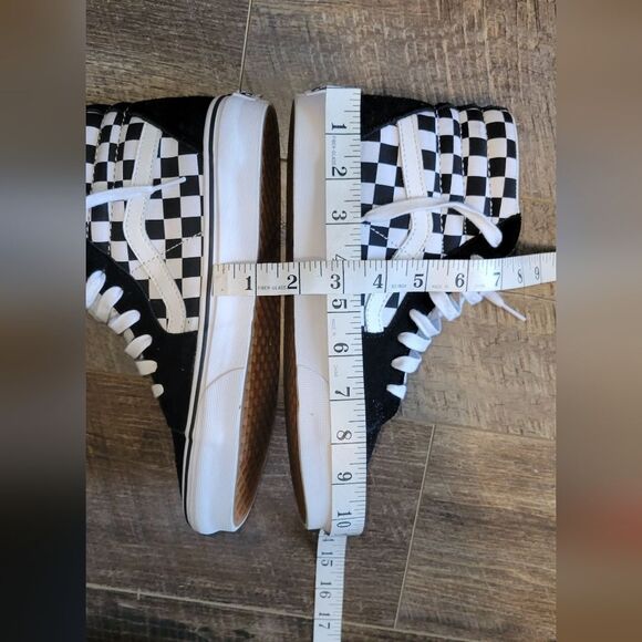 Nwot Vans Off The Wall Sk8Hi High Top Black Checkerboard Unisex Sneaker 7.5 9 - Picture 11 of 11